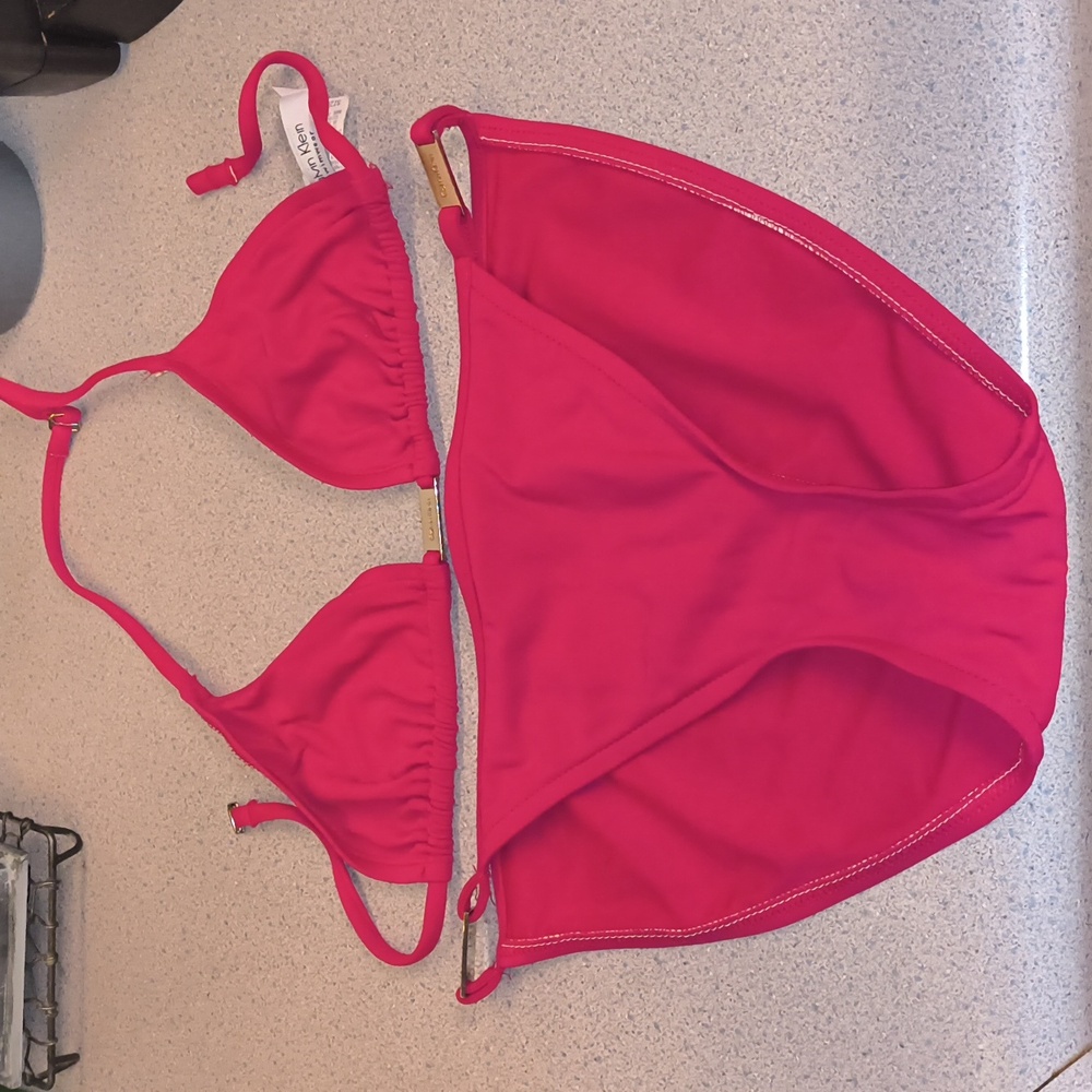 Calvin Klein Brand Women's Deep Pink Bikini-Size 8-NWOT